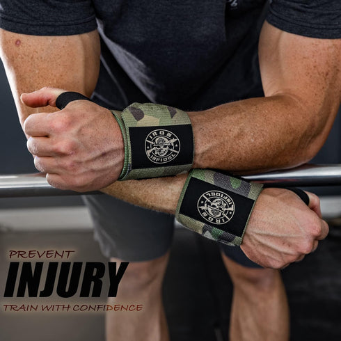 Iron Infidel Wrist Wraps for Weightlifting, 18" and 24" Heavy Duty Support for Gym Accessories for Men