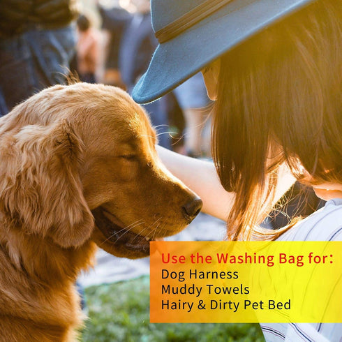 AUXSOUL Pet Laundry Bag, 1 Pack - Big Size Ideal for Dog, Cat, Horse, Guinea, Stops Pet Hair in Washing Machine
