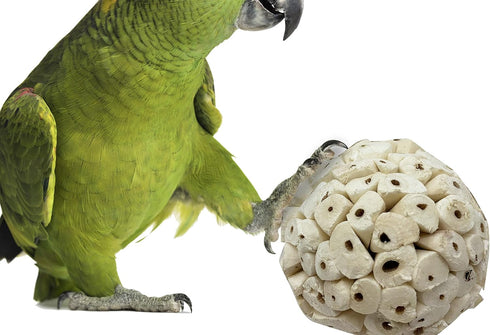 1214 Pk3 3-Pack, 2" Bonka Bird Toys All-Natural Sola Atta Balls, Diameter, Soft and Lightweight Chew and Foot Toys