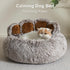 Jiupety Cozy Comfy Dog Bed with Standing Paws, Upgraded Soothing Donut Bed for Dogs, Gray M Size 22”X22” X6”