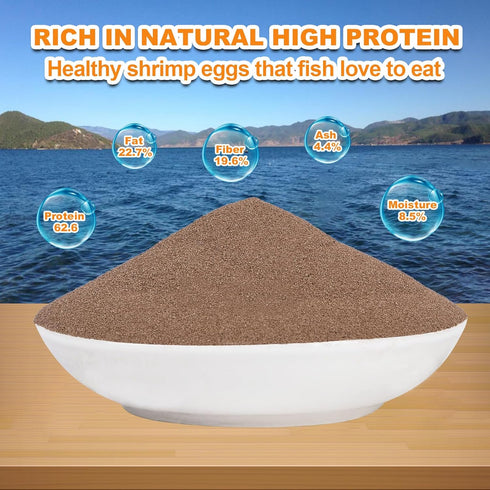 90% (0.7oz) Brine Shrimp Eggs Fish Food - Sea Monkey Eggs Hatch Rate Aquatic Foods for Freshwater & Saltwater Fish