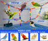 200-Piece Rainbow Plastic Chain Links & Toys, Interlocking C-Clip Bird Cage Accessories for Parakeets, Small Pets
