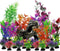 25pcs Aquarium Decorations Plants with Rockery View, Fish Tank Accessories and Rock Cave Hideout Ornaments