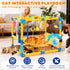 Toys,Hammock Cat Jungle Gym With Hanging Interactive Cat Activity Center For Kittens With Cat Self Groomer,Removable