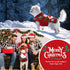 Dog Christmas Sweater Red Snowman Snowflake for Dogs Cats, Xmas Costume Pet Holiday Vest Pullover Outfits, L
