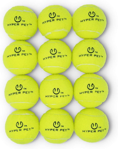 Hyper Pet Tennis Balls for Dogs, 12 Pack 2.5" for Fetch and Exercise, Great for Small Breeds