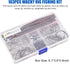 Wacky Rig Worm Hooks Kit – 163pcs Bass Fishing Weedless Hooks, O Ring Sinkers, Fishing Swivels for Soft Stick Baits