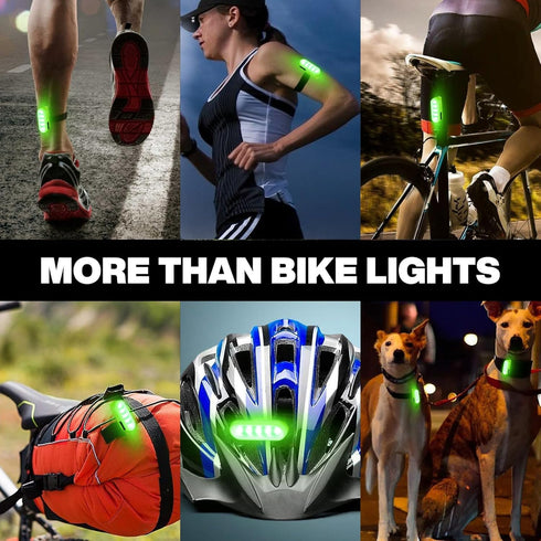 LED Safety Lights Bike Taillights, USB C Rechargeable Bicycle Rear Flashlight with 4 Light Modes for Runners