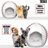 Maccabi Art Baseball Dog Bed, 16x18x16 Igloo Design, Sports Themed for Small Dogs, Puppies, and Cats