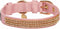 Blueberry Pet Sparkling Rhinestone Adjustable Dog Collar, Baby Pink, Neck 9-12.5", for Small Breed Dogs