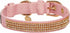 Blueberry Pet Sparkling Rhinestone Adjustable Dog Collar, Baby Pink, Neck 9-12.5", for Small Breed Dogs