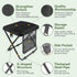 Zghncslong backpack 250 lbs Portable foldable stool, Camping Chair, with dual storage pockets and side pockets Compact