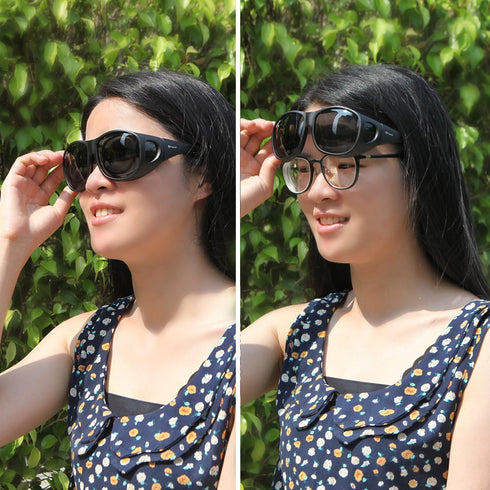 Polarized Solar Shield Fit Over Glasses Driving Sunglasses for Men and Women