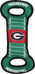 Pets First NCAA Football Field DOG TOY with Squeaker - GEORGIA BULLDOGS for Tug, Toss, and Fetch