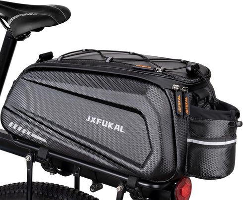 JXFUKAL Bike Bags for Bicycle Rear Rack - 9.5L/40L Hard Shell Waterproof Ebike Trunk Pannier Saddle Bag