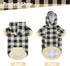 KOOLTAIL Plaid Dog Hoodie, Pet Clothes Sweater with Hat and Pocket for Small Medium Large Dogs, Soft Winter Coat