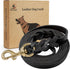 FAIRWIN Leather Dog Leash 6 Foot, Braided Heavy Duty Leash for Large Medium Small Dogs, Black