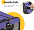 Soft-Sided Cat Carrier, Airline Approved Dog Carrier with Inner Safety Leash for Small-Medium Pets (Purple M)