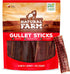 Natural Farm Beef Jerky Gullet Sticks Flat - 5-Inch (20-Pack), Grass-fed Beef,