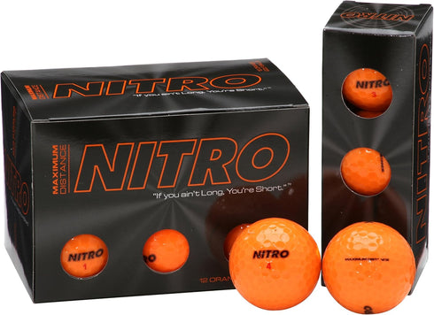 Nitro NMD12OBXC Maximum Distance Golf Ball, 12-Pack, Orange