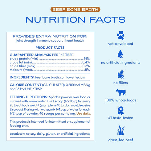 Immunity Health-192 Native Pet Bone Broth for Dogs and Cats - Made with Real Beef Bone Broth, Dog Food Toppers