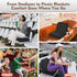 Strifuture 180Adjustable 600D Stadium Seats with Back Support - Backrest Stadium Seat with Steel Hook & Non - Slip
