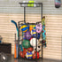 NuoyuanShen 3 Sports Equipment Organizer, Small Garage Ball Storage Rack with Elastic Straps and Hooks, Garage