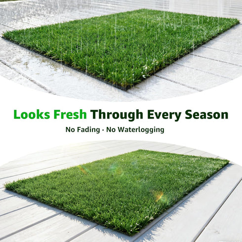 2X Artificial Grass Pad for Dogs Potty: Fake Grass for Dogs Puppy Potty Training to Pee and Poop on Balcony, Backyard