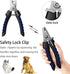 Dog Nail Clippers with Safety Guard, Professional Grooming Tool for Small Medium Large Dogs
