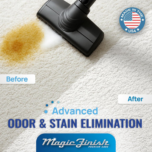 (32 oz) Magic Finish Pet Odor & Stain Remover Enzyme Cleaner for Dog & Cat Urine, Vomit, and Messes Kid & Pet-Friendly