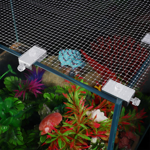 Aquarium Anti-Jump Net, Escape-Proof Fish Screen Replacement for Tank Covering