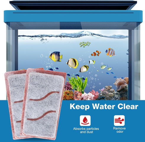 8 Pack Small Filter Cartridges, Replacement for Tetra Whisper Bio-Bag Filter 3i Internal Filters