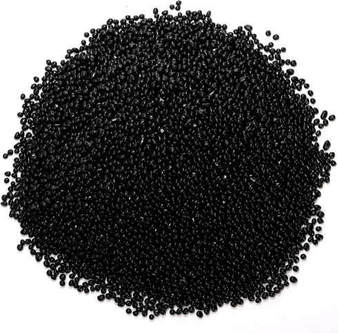 SOUJOY 3 LB Black Crystal Chip Stone, Polished Aquarium Gravel, Natural Decorative Mini Pebbles