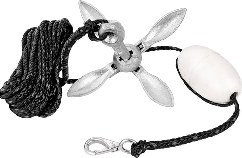 Young Marine Grapnel Anchor Kit for Small Boats, Kayaks, PWC, Jet Ski, Paddle Boards - 3.5 lbs