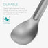 Navaris Long Handle Metal Spoons (Set of 2) - 8.4" (21.5cm) Ultra Lightweight Cutlery for Camping and Backpacking