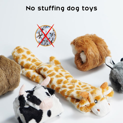5 Nocciola Dog Squeaky Toys, PCS Crinkle Plush Dog Toys, No Stuffing Dog Toys for Small Medium Large Dogs, Stuffless
