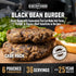 Pack 36 (6 Ready Hour Black Bean Burger Mix Case Servings Pouches) Emergency Vegetarian Food, Long Term Storage