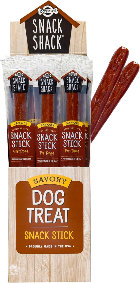 Cosmo's Snack Shack Pork Meat Sticks for Dogs - Savory Flavor - All Natural Dog