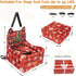 CABZOON 35lbs,Elevated 2 Christmas Dog Car Seat for Small/Medium Dogs Up to Cushion Fits in Front/Back Seat,Travel