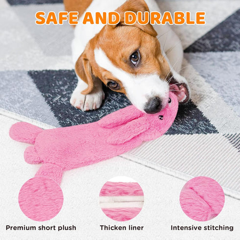 FIREOR Dog Squeak Toys - No Stuffing Plush Crinkle Water Bottle Chew Toy for Small, Medium, Large Breeds