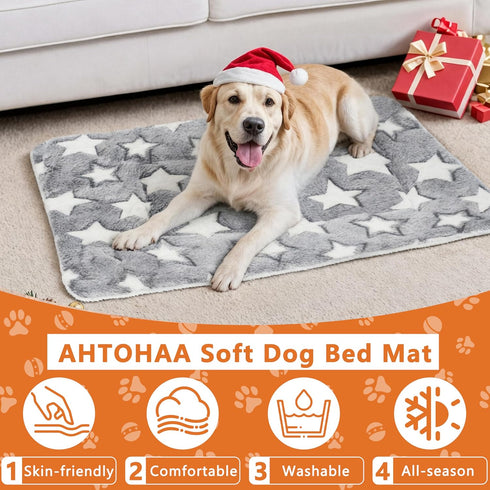 AHTOHAA Cat & Small Dog Bed Mat, Soft Pet Kennel Pad with Cute Pattern, Multi-Size Durable & Machine Washable, Pet Pad