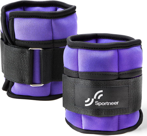 Sportneer Adjustable Ankle Wrist Weights for Men, Women, Kids, 2 lbs for Each Ankle, Total Weight 4 lbs