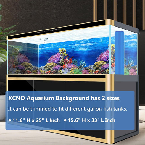 Fish Backgrounds Paper Double Sides Undersea Aquarium Poster, Colorful Sea Anemone Fish Tank Sticker Decorations.