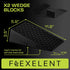 Squat Wedge Block Pair, Calf Stretcher Slant Board for Squats, Anti-Slip Heel Elevated Squat Wedge