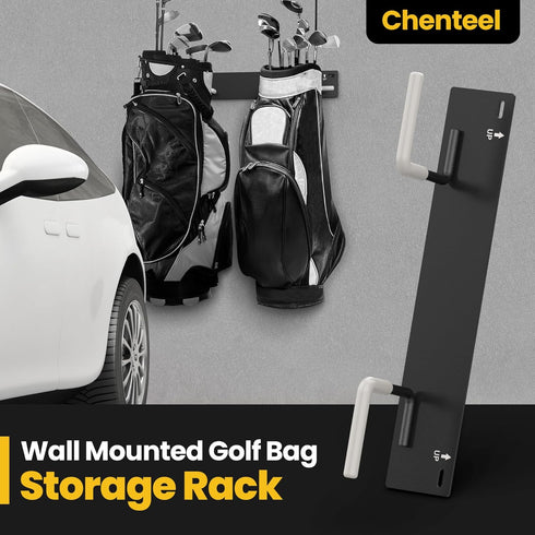 Wall Mounted Golf Bag Storage Rack, Organizer for Garage, Hangers/Holder/Hook, Golf Storage System & Accessories