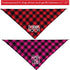 Pack of 2 Dog Bandana, Valentines Day Reversible Buffalo Plaid Triangle Bibs Pet Scarf
