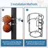 Vertical Ball Rack, Durable Wall Mount Ball Holder for Garage, Indoor or Outdoor Basketball Storage Organizer for 2