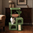 37.4" Cozy Hammock AIWIKIDE Cactus Cat Tree Tower with Twin Cat Condos for Indoor Cats, All-in-One Activity Center