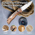 Folding Pocket Knife with Liner Lock, 8Cr13MoV 3.74" Stainless Steel Blade, Brown Wood Handle for Outdoor Camping