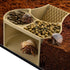 HERPDEN Hermit Crab Habitat Shelter with Dual Food Bowls, 2-in-1 Cave Shelter &